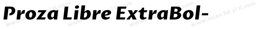 Proza Libre ExtraBol字体转换